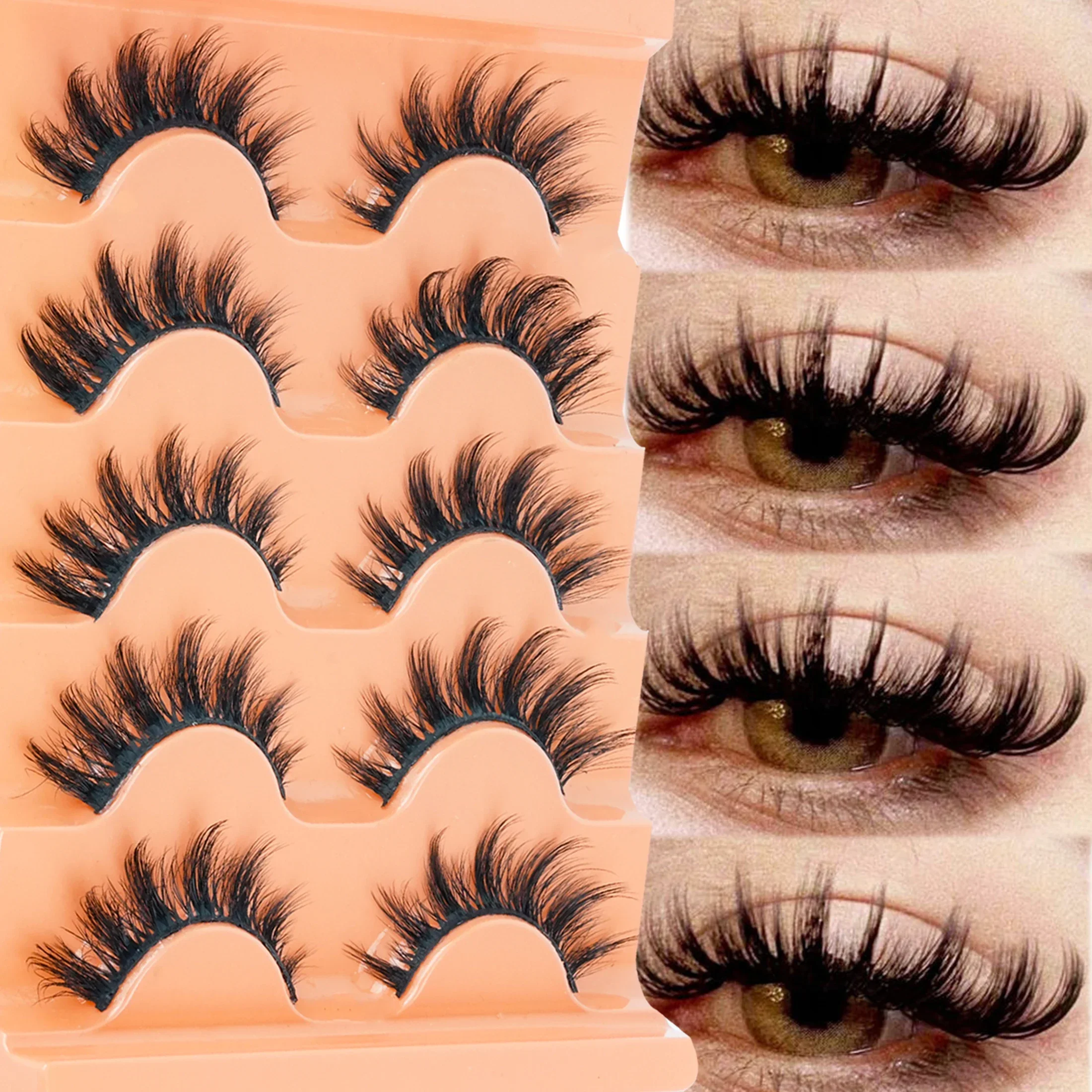 Beauty Makeup Women - 5 paar Cat Eye 8D Russische