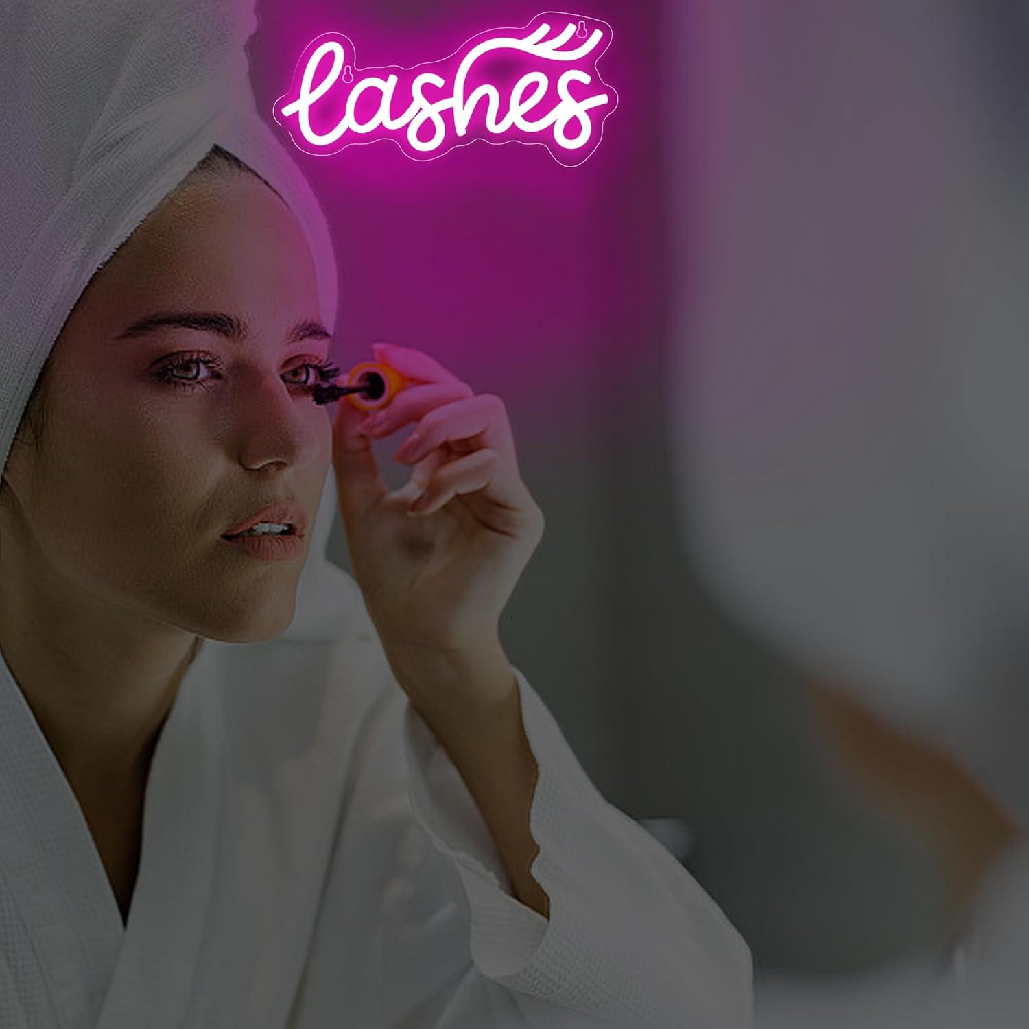 Wimpers Neonreclame Lady Text  - Beauty No Makeup recensie en prijs
