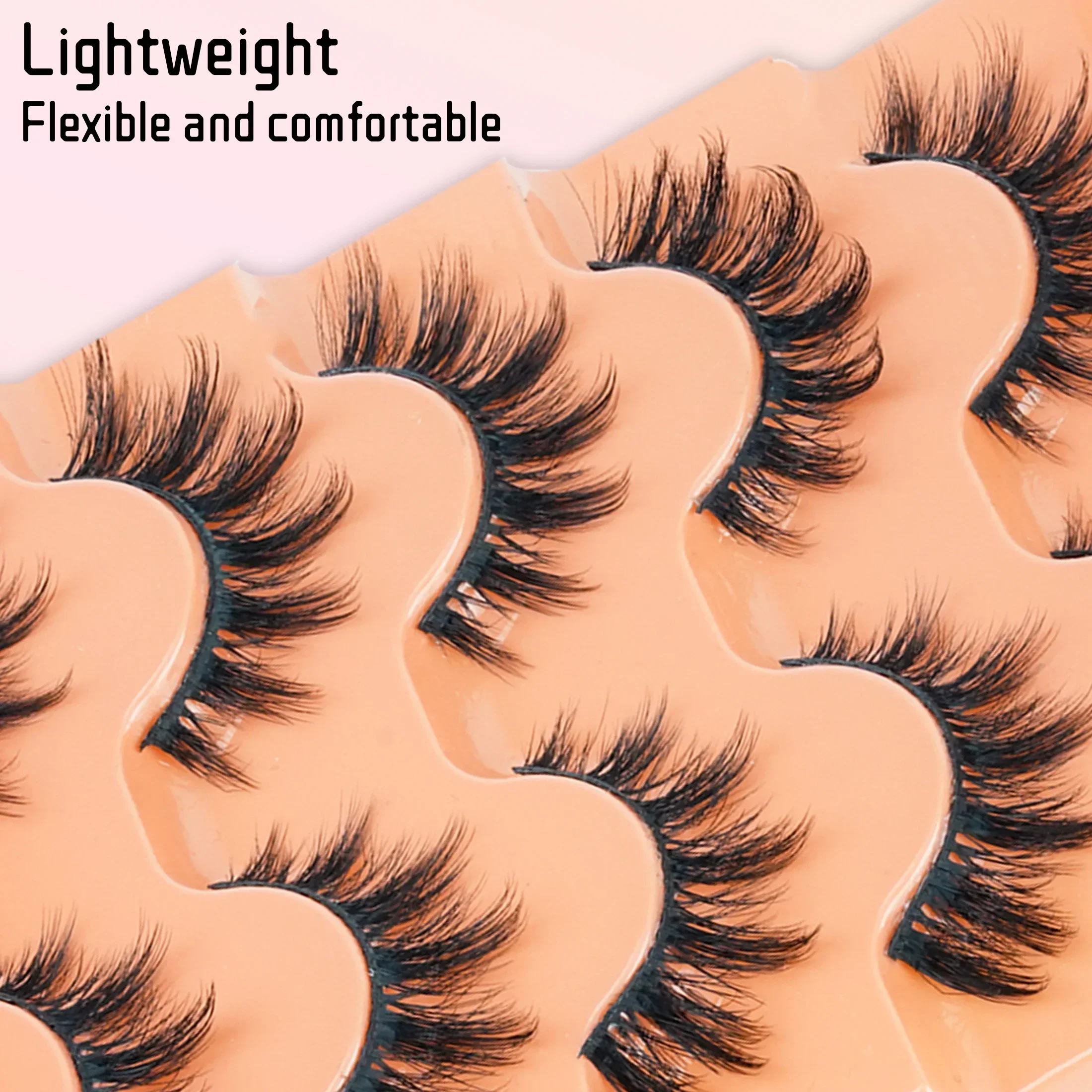 5 paar Cat Eye 8D Russische Vo - Beauty Makeup Women recensie en prijs